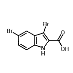structure of CAS# 98591-49-2, 3,5-Dibromo-1H-indole-2-carboxylic acid;3,5-DIBROMO-1H-INDOLE-2-CARBOXYLICACID;MFCD09027182