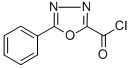 structure of CAS# 98591-60-7, 5-Phenyl-1,3,4-Oxadiazole-2-Carbonylchloride;5-PHENYL-1,3,4-OXADIAZOLE-2-CARBONYL CHLORIDE;2-(Chlorocarbonyl)-5-Phenyl-1,3,4-Oxadiazole