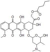 CAS#: 98910-80-6， N,N-Dimethyladriamycin-14-Valerate