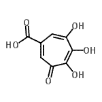 CAS#: 99-23-0， 4,5,6-Trihydroxy-3-oxo-1,4,6-cycloheptatriene-1-carboxylic acid