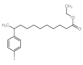 structure of CAS# 99-79-6, Iofendylate;10-(4-Iodophenyl)Undecanoic Acid Ethyl Ester;Iophendylate, P-;3-09-00-02627 (Beilstein Handbook Reference)