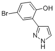 结构式 CAS# 99067-15-9, 4-溴-2-(1H-吡唑-3-基)苯酚