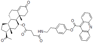 CAS#: 99195-33-2， 11-Progesteryl-2-Succinoyltyramine-4-(10-Methyl)Acridinium-9-Carboxylate