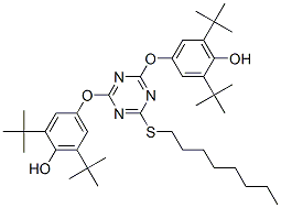 CAS 登录号：992-55-2， 4,4'-[[6-(辛基硫代)-1,3,5-三嗪-2,4-二基]双(氧)]双[2,6-二-叔丁基苯酚]