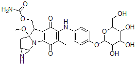 CAS#: 99396-19-7， 7-N-(4-O-Glucopyranosyl)Phenyl-9-Methoxymitosane