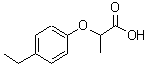 structure of CAS# 99761-31-6, 2-(4-Ethylphenoxy)propanoic acid;MFCD03422221