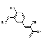 CAS#: 99865-71-1， (2E)-3-(4-Hydroxy-3-methoxyphenyl)-2-methylacrylic acid