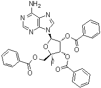4'-C-Fluoroadenosine 2',3',5'-tribenzoate molecular structure (CAS 1000203-40-6)