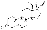 (17alpha)-13-Ethyl-17-hydroxy-18,19-dinorpregn-5-en-20-yn-3-one molecular structure (CAS 100021-05-4)