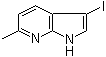 3-Iodo-6-methyl-1H-pyrrolo[2,3-b]pyridine molecular structure (CAS 1000340-29-3)