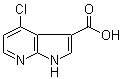 结构式 CAS# 1000340-37-3, 4-氯-1H-吡咯并[2,3-b]吡啶-3-羧酸