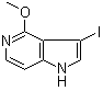 structure of CAS# 1000341-25-2, 3-Iodo-4-methoxy-1H-pyrrolo[3,2-c]pyridine