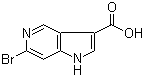 structure of CAS# 1000341-77-4, 6-Bromo-1H-pyrrolo[3,2-c]pyridine-3-carboxylic acid