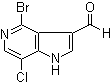 4-Bromo-7-chloro-1H-pyrrolo[3,2-c]pyridine-3-carboxaldehyde molecular structure (CAS 1000341-99-0)