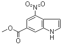 结构式 CAS# 1000343-62-3, 4-硝基-1H-吲哚-6-羧酸甲酯