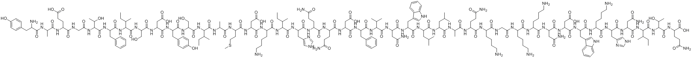 structure of CAS# 100040-31-1, Gastric inhibitory polypeptide (human);5-amino-2-[[2-[[2-[[4-amino-2-[[2-[[6-amino-2-[[2-[[2-[[4-amino-2-[[6-amino-2-[[6-amino-2-[[2-[[6-amino-2-[[5-amino-2-[2-[[2-[[2-[[2-[[4-amino-2-[[2-[[2-[[2-[[5-amino-2-[[5-amino-2-[[2-[[2-[[6-amino-2-[[2-[[2-[2-[[2-[[2-[[2-[[2-[[2-[[2-[[2-[[2-[[2-[[2-[2-[[2-amino-3-(4-hydroxyphenyl)propanoyl]amino]propanoylamino]-4-carboxybutanoyl]amino]acetyl]amino]-3-hydroxybutanoyl]amino]-3-phenylpropanoyl]amino]-3-methylpentanoyl]amino]-3-hydroxypropanoyl]amino]-3-carboxypropanoyl]amino]-3-(4-hydroxyphenyl)propanoyl]amino]-3-hydroxypropanoyl]amino]-3-methylpentanoyl]amino]propanoylamino]-4-methylsulfanylbutanoyl]amino]-3-carboxypropanoyl]amino]hexanoyl]amino]-3-methylpentanoyl]amino]-3-(1H-imidazol-4-yl)propanoyl]amino]-5-oxopentanoyl]amino]-5-oxopentanoyl]amino]-3-carboxypropanoyl]amino]-3-phenylpropanoyl]amino]-3-methylbutanoyl]amino]-4-oxobutanoyl]amino]-3-(1H-indol-3-yl)propanoyl]amino]-4-methylpentanoyl]amino]-4-methylpentanoyl]amino]propanoylamino]-5-oxopentanoyl]amino]hexanoyl]amino]acetyl]amino]hexanoyl]amino]hexanoyl]amino]-4-oxobutanoyl]amino]-3-carboxypropanoyl]amino]-3-(1H-indol-3-yl)propanoyl]amino]hexanoyl]amino]-3-(1H-imidazol-4-yl)propanoyl]amino]-4-oxobutanoyl]amino]-3-methylpentanoyl]amino]-3-hydroxybutanoyl]amino]-5-oxopentanoic acid