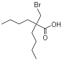 2-(Bromomethyl)-2-butylhexanoic acid molecular structure (CAS 100048-86-0)