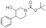 结构式 CAS# 1000931-04-3, 3-羟基-4-苯基-1-哌啶羧酸叔丁酯