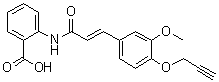 (E)-2-[[3-(3-Methoxy-4-propargyloxy)phenyl)-1-oxo-2-propenyl]amino]benzoic acid molecular structure (CAS 1001288-58-9)