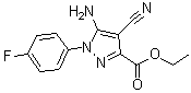 5-Amino-4-cyano-1-(4-fluorophenyl)-1H-pyrazole-3-carboxylic acid ethyl ester molecular structure (CAS 1001665-65-1)