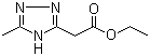 5-甲基-1H-1,2,4-三唑-3-乙酸乙酯分子结构 (CAS 100187-10-8)