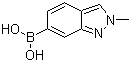 2-甲基-2H-吲唑-6-硼酸分子结构 (CAS 1001907-57-8)