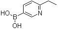 structure of CAS# 1001907-69-2, B-(6-Ethyl-3-pyridinyl)boronic acid