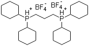 1,3-Bis(dicyclohexylphosphonium)propane bis(tetrafluoroborate) molecular structure (CAS 1002345-50-7)