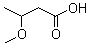 structure of CAS# 10024-70-1, 3-Methoxybutanoic acid;3-Methoxybutyric acid; NSC 2145