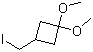 结构式 CAS# 1003013-83-9, 3-(碘甲基)-1,1-二甲氧基环丁烷