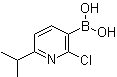 结构式 CAS# 1003043-37-5, 2-氯-6-异丙基吡啶-3-硼酸