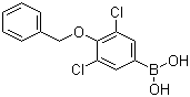 4-苄氧基-3,5-二氯苯硼酸分子结构 (CAS 1003298-85-8)