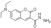 结构式 CAS# 100343-98-4, 7-二乙基氨基香豆素-3-甲酰肼