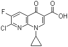 7-Chloro-1-cyclopropyl-6-fluoro-4-oxo-1,4-dihydro-1,8-naphthyridine-3-carboxylic acid molecular structure (CAS 100361-18-0)