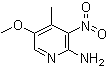 structure of CAS# 1003711-16-7, 5-Methoxy-4-methyl-3-nitro-2-pyridinamine