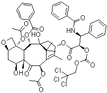 2'-O-[(2,2,2,-三氯乙基)氧基]羰基紫杉醇分子结构 (CAS 100431-55-8)