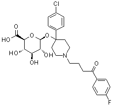 Haloperidol glucuronide molecular structure (CAS 100442-88-4)