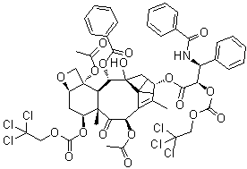 2',7-二[(2,2,2-三氯乙氧基)羰基]紫杉醇分子结构 (CAS 100449-86-3)