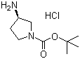 3-Amino-1-pyrrolidinecarboxylic acid tert-butyl ester hydrochloride molecular structure (CAS 1004538-34-4)