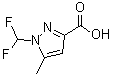 1-(二氟甲基)-5-甲基-1H-吡唑-3-羧酸分子结构 (CAS 1004643-64-4)