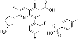 Tosufloxacin tosilate molecular structure (CAS 100490-36-6)