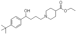 1-[4-[4-(1,1-Dimethylethyl)phenyl]-4-hydroxybutyl]-4-piperidinecarboxylic acid ethyl ester molecular structure (CAS 100499-85-2)
