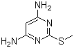 structure of CAS# 1005-39-6, 4,6-Diamino-2-methylthiopyrimidine;4,6-Diamino-2-methylmercaptopyrimidine; 2-Methylthiopyrimidine-4,6-diamine
