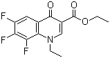 structure of CAS# 100501-62-0, Ethyl 1-ethyl-6,7,8-trifluoro-1,4-dihydro-4-oxoquinoline-3-carboxylate