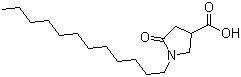 结构式 CAS# 10054-21-4, 1-十二烷基-5-氧代吡咯烷-3-羧酸