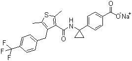 MK-2894 Na salt molecular structure (CAS 1006036-88-9)