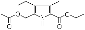 Ethyl 5-(acetyloxymethyl)-4-ethyl-3-methyl-1H-pyrrole-2-carboxylate molecular structure (CAS 100619-73-6)