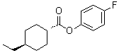 反式-4-乙基环己烷羧酸 4-氟苯基酯分子结构 (CAS 100633-61-2)