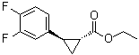 (1R,2R)-2-(3,4-Difluorophenyl)cyclopropanecarboxylic acid ethyl ester molecular structure (CAS 1006376-61-9)