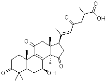 灵芝烯酸 D分子结构 (CAS 100665-43-8)